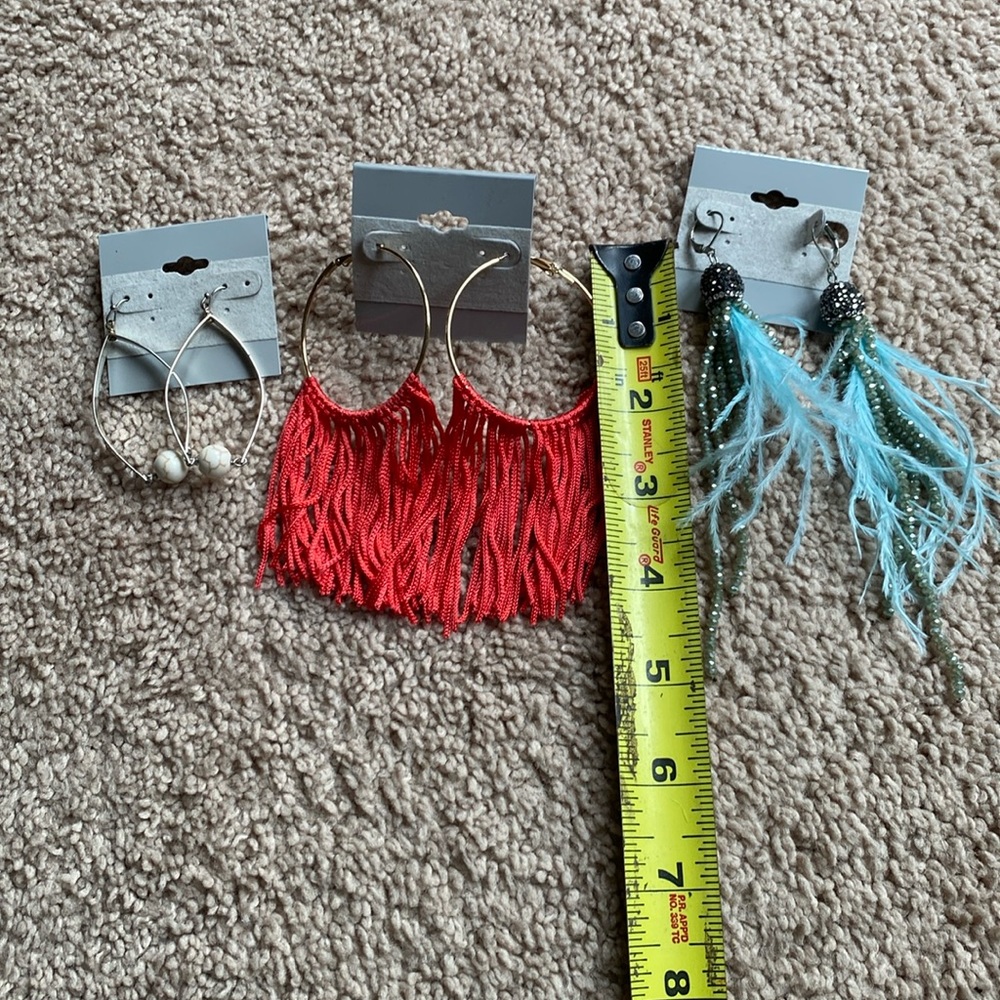 3 sets of earrings